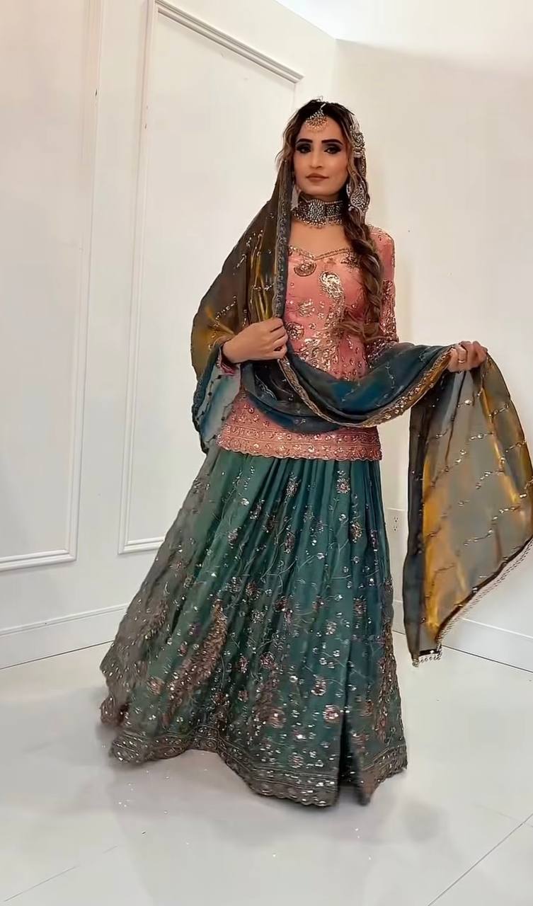 Royal Empress Peacock-Embroidered Couture